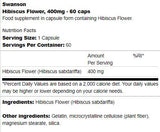 Hibiscus Flower 400 mg 60 capsules