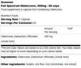 Full Spectrum Watercress 400 mg 60 capsules