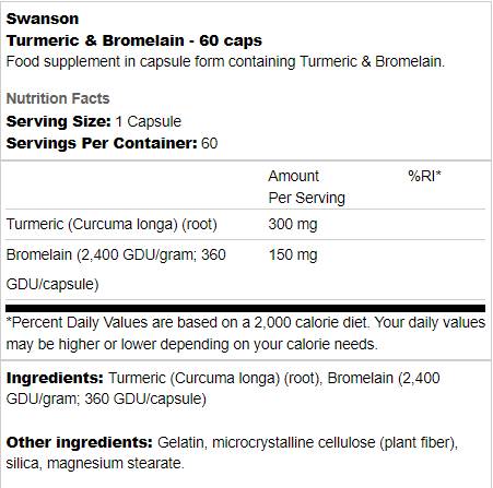 Turmerric an Bromelain 60 Kapselen