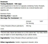 Turkey Rhubarb 500 mg 100 capsules