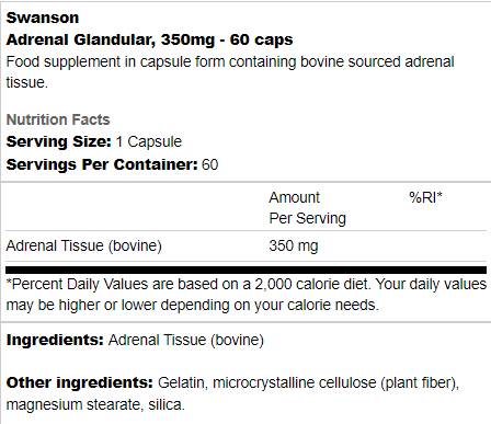 Adrenal glandular 350 mg 60 Kapselen