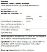 Extrato de Hawthorn 500 mg 120 cápsulas