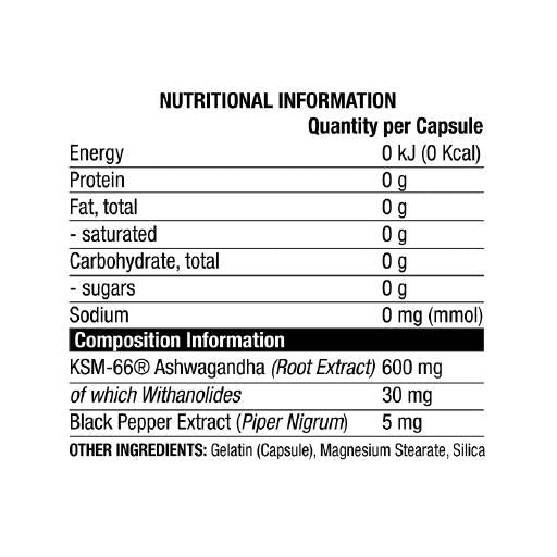 KSM 66 Ashwagandha 600 mg - 120 cápsulas