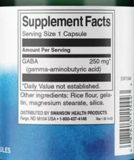 GABA 250 mg 60 capsules