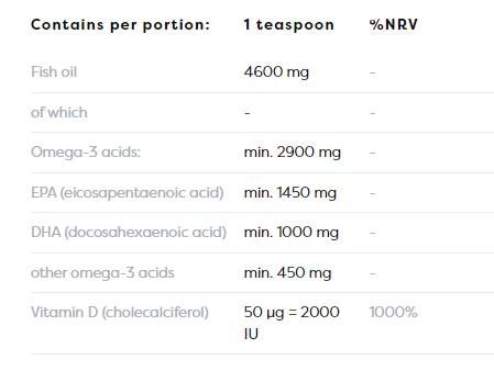 Super Omega skystis + D3 2900 mg - 250 ml