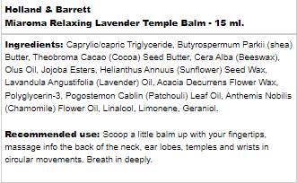 Miaroma Relaxing Lavender | Temple Balm - 15 мл - Feel You