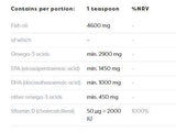 Super Omega skystis + D3 2900 mg - 500 ml