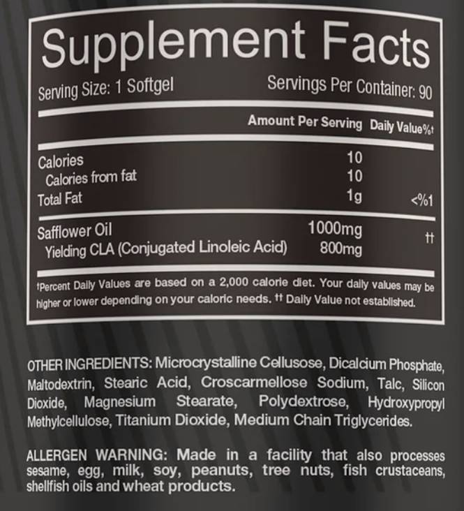 CLA 1000 mg 90 gel capsules