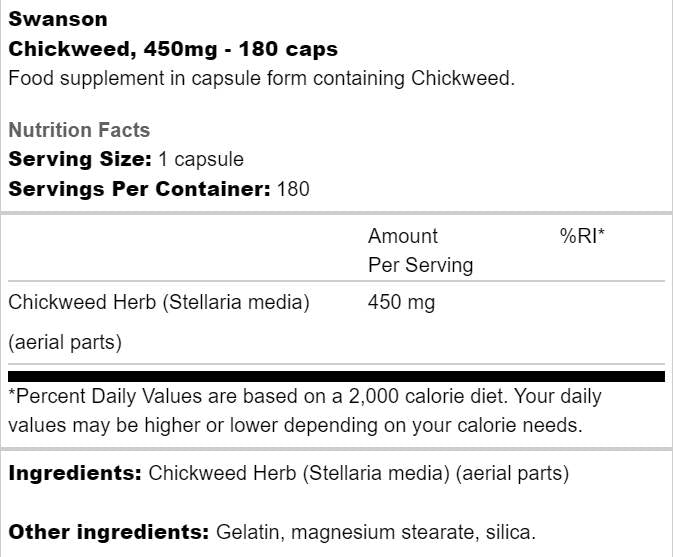 Chickweed 450 mg 180 Kapselen