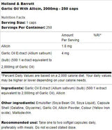 Garlic Oil with Allicin 2000 mg - 250 capsules