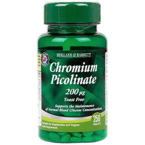 Chromium Picolinate 200 mcg - 250 Tablets - Nutra Best Europe