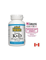 Vitaminas K2 120 mcg | D3 1000 IU - 120 gelio kapsulės