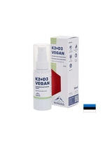 Vegan Vitamins K2 (25 µg) + D3 (1000 IU) - Heart and Bone Health, Strong Immunity, Mouth Spray, 30 ml, 200 Sprays