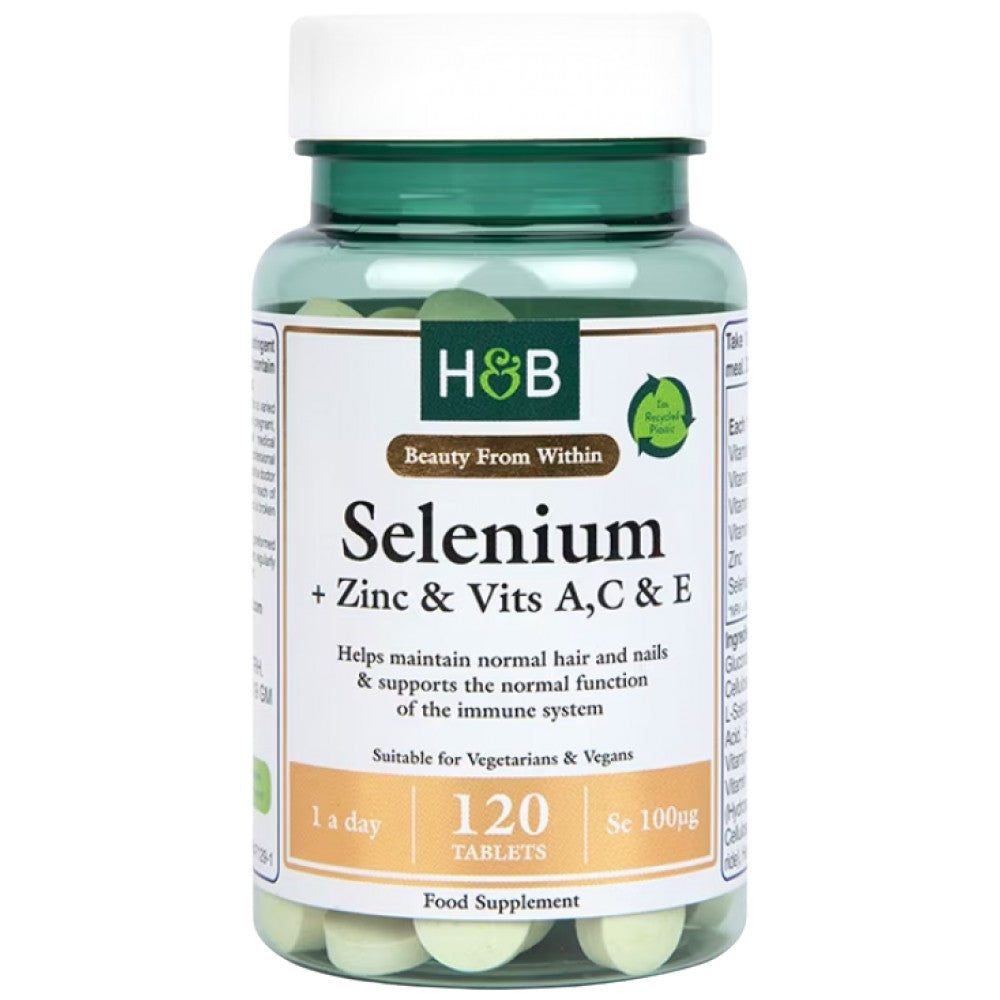 Selenium 100 mcg + Zinc & Vits A, C & E - 120 Таблетки - Feel You