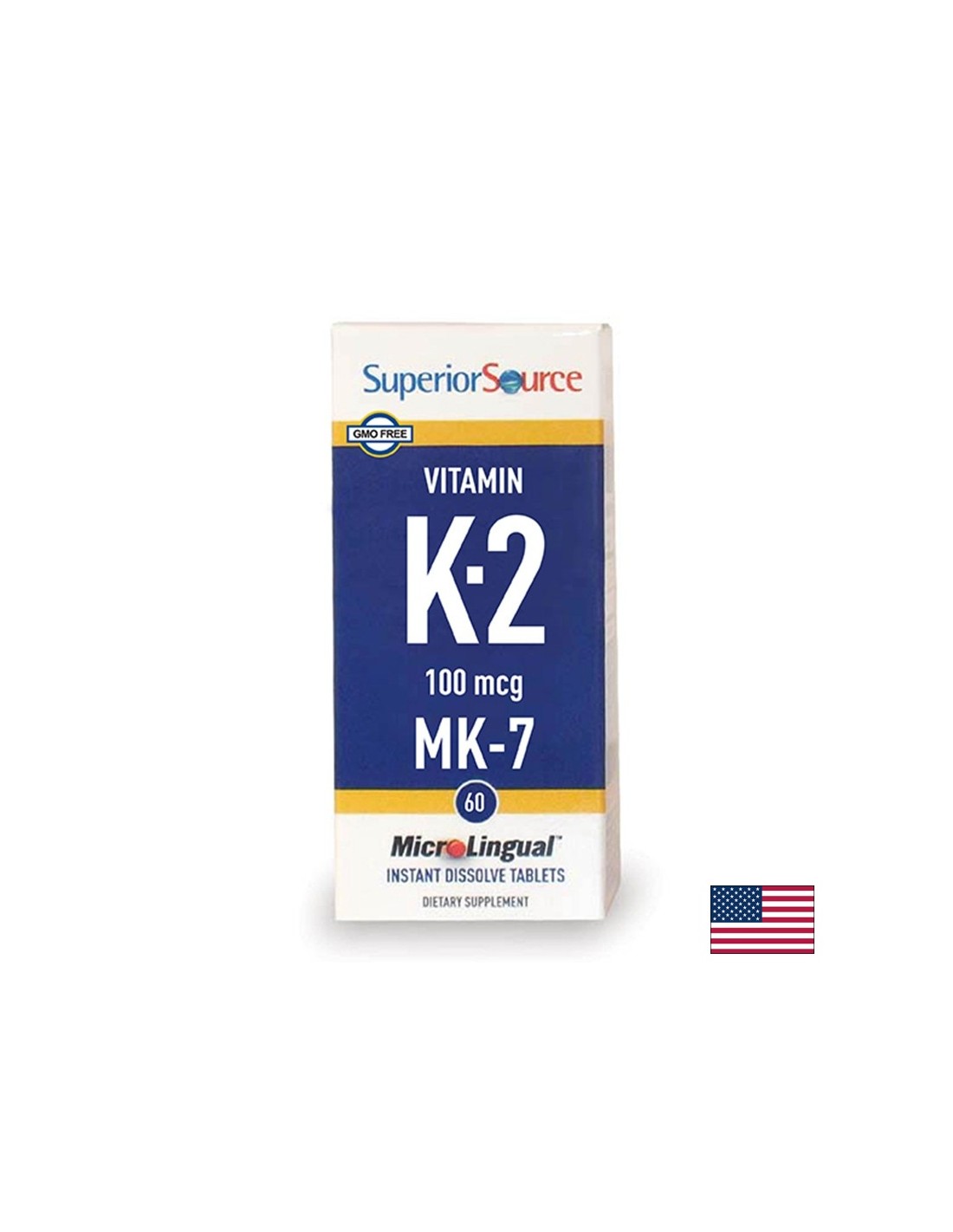 Kości i układ sercowo -naczyniowy - witamina K2 (MK -7), 100 µg x 60 tabletek podjęzykowych