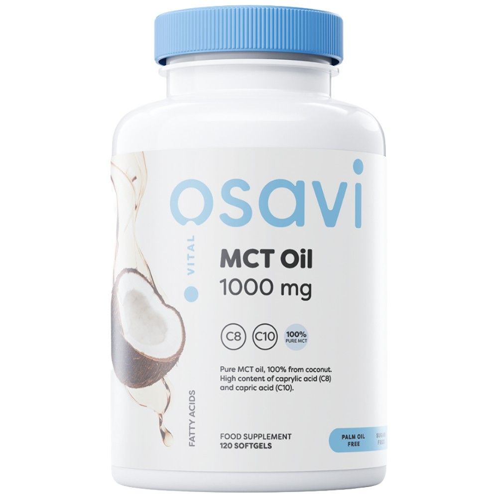 MCT Oil 1000 mg | C8 + C10 - 180 Гел капсули