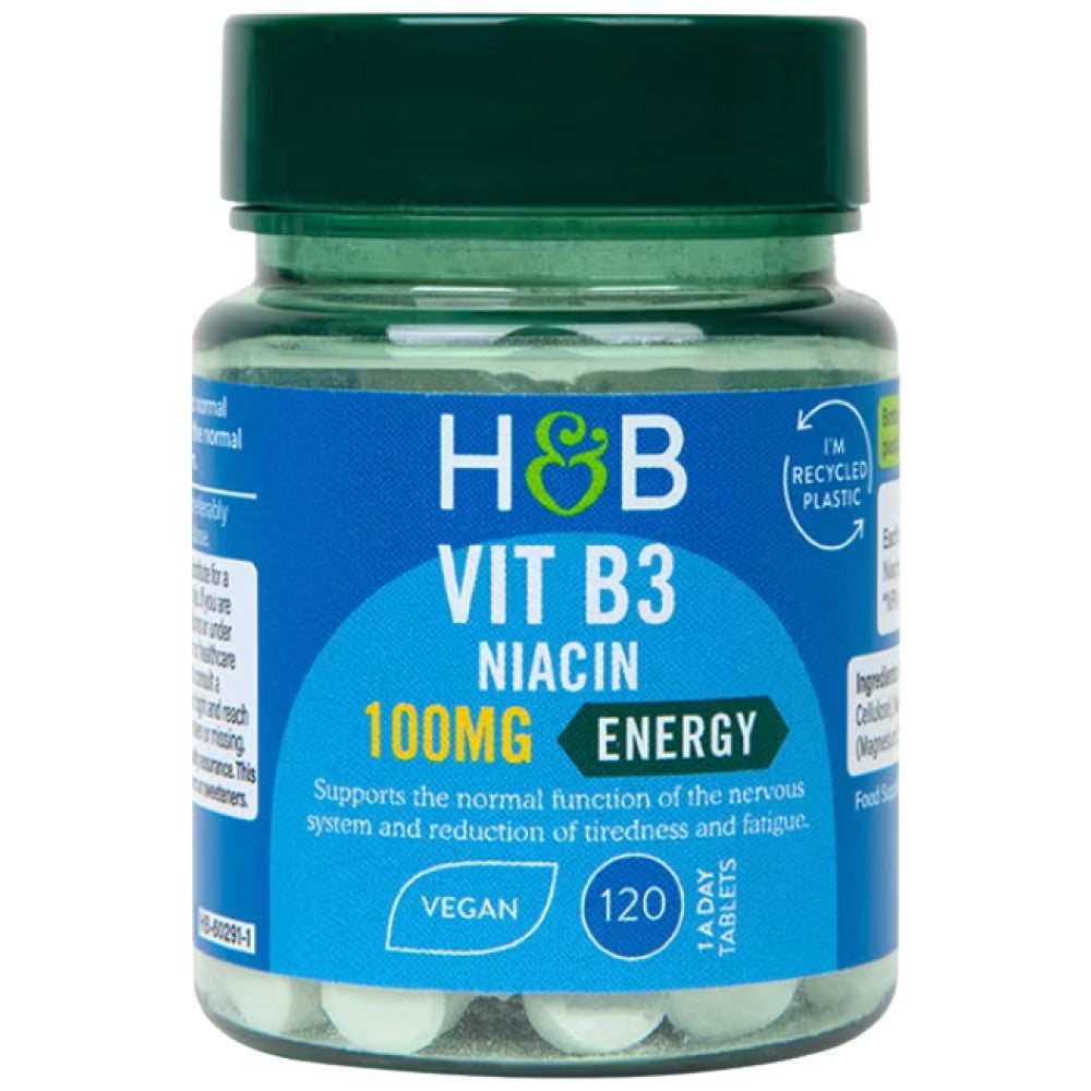 Vitamin B3 | Niacin 100 mg - 120 Таблетки - Feel You