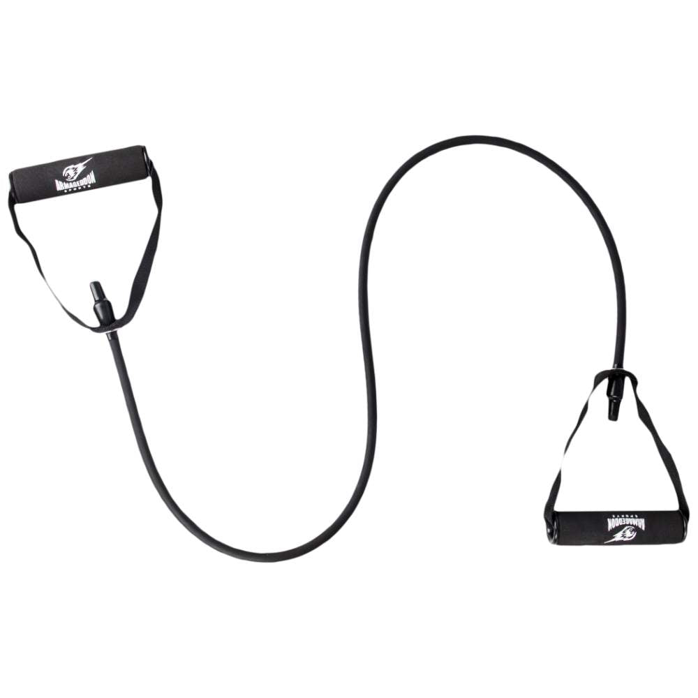 Fitness Elastische training met handgrepen - 20 kg (zwart) / fitnessband met grepen - 20 kg