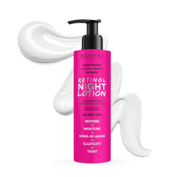Retinol night body lotion with extra firming effect and raspberry 200 ml
