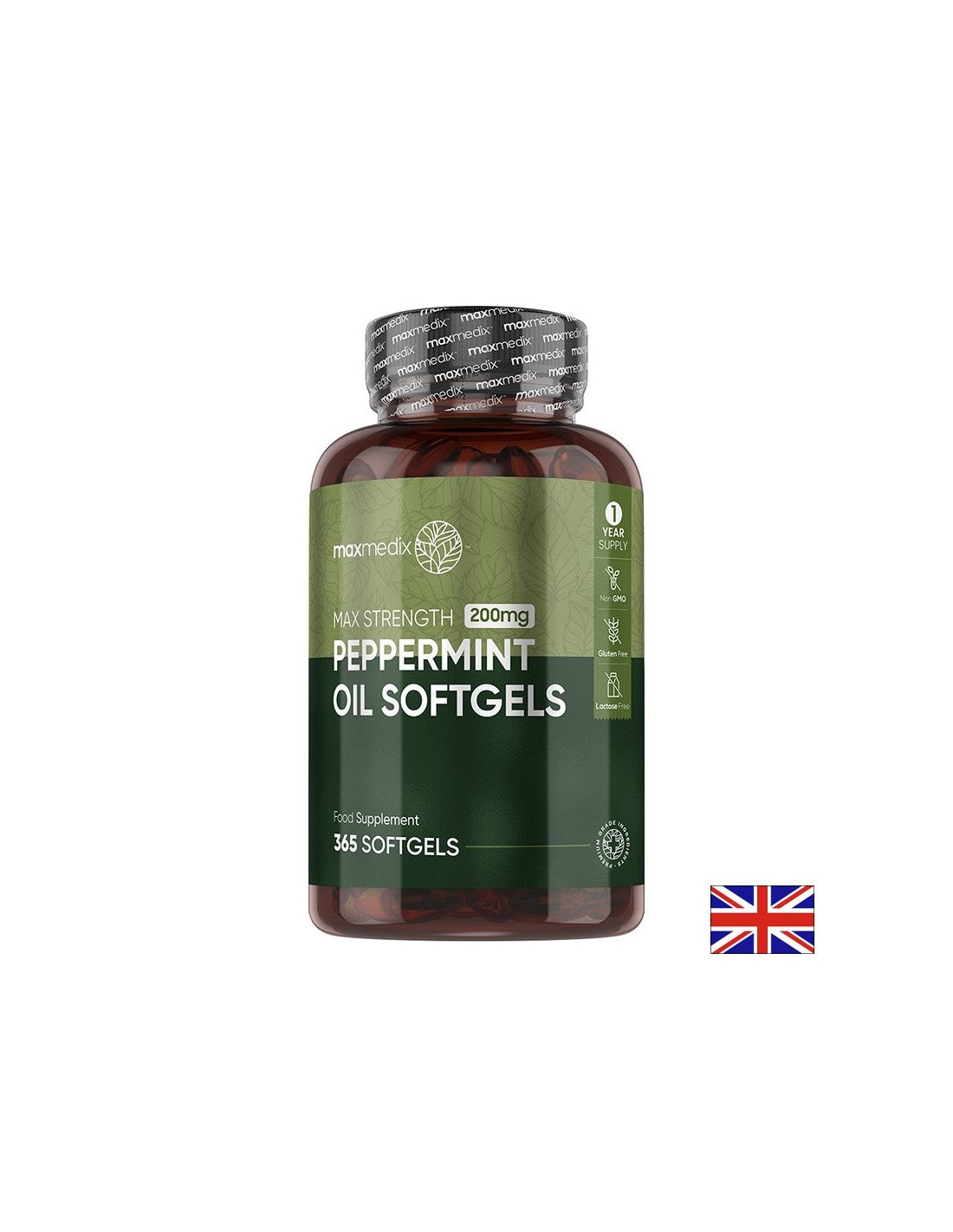 Good Digestion - Peppermint (oil), 200 mg x 365 softgel capsules
