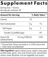 Vitamin D3 Gummies 1000 IU - 120 Jelly Candy