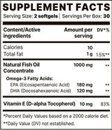 Omega-3 bp optimalus | Su vitamino E - 60 gelio kapsulėmis