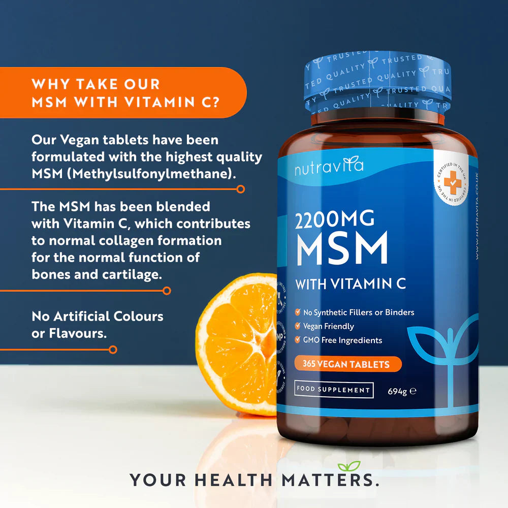 MSM 2200 mg (bones and joints) - 365 tablets
