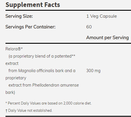 Relora 300 mg 60 Kapselen, 60 Dosen