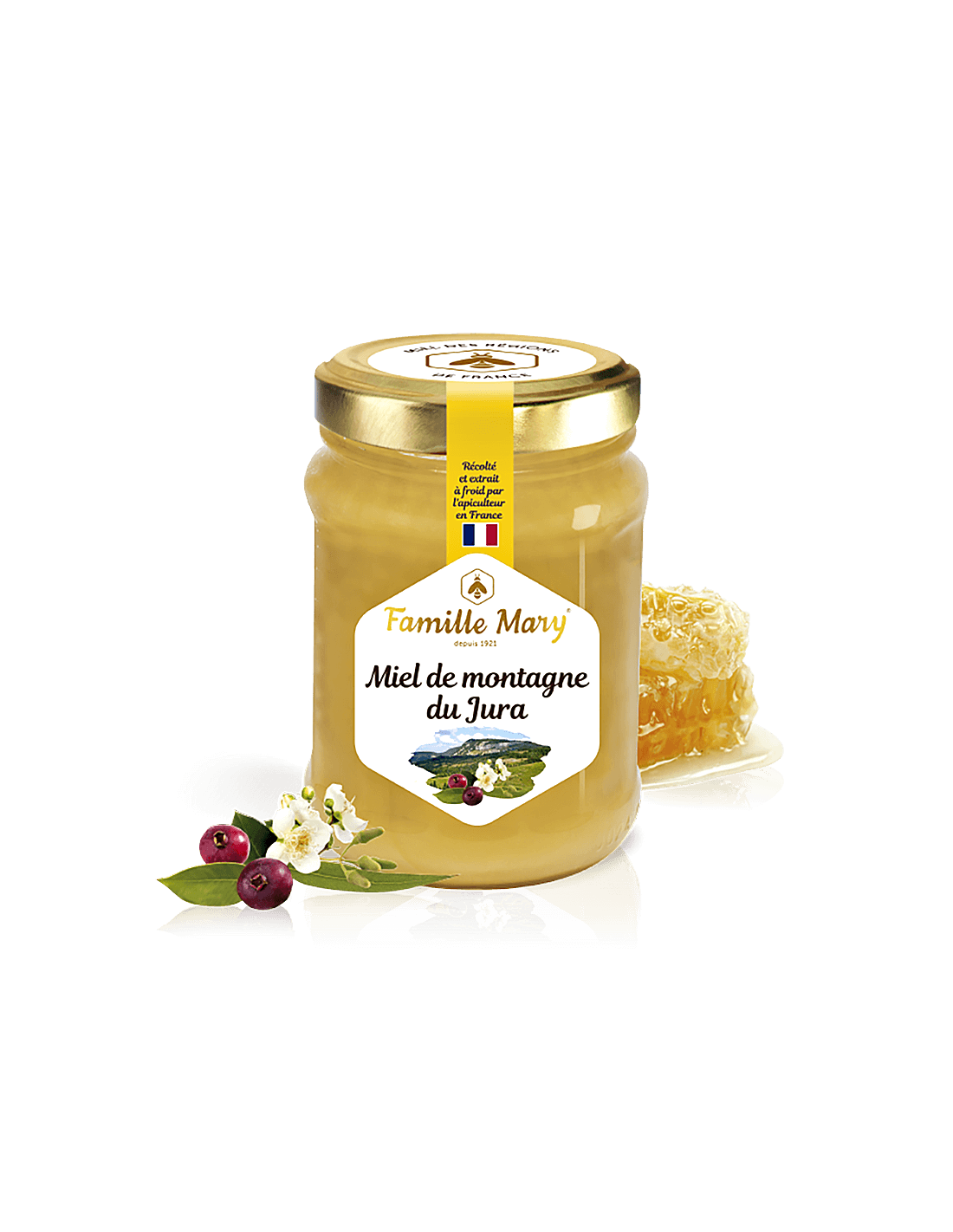 Mountain honey from Jura, France, 230 g