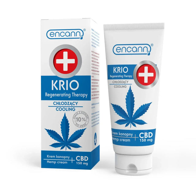 Регенериращ крем с охлаждащ ефект с CBD 10% в 150 мл опаковка Encann Krio - Feel You