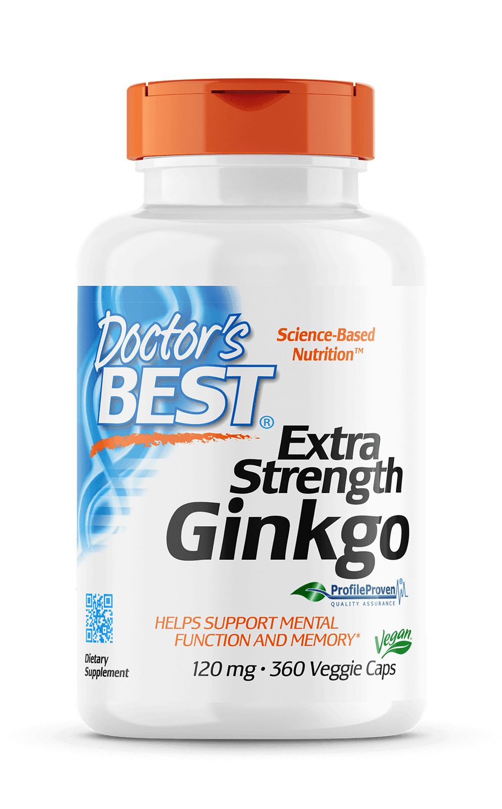 Extra Strength Ginkgo (Гинко Билоба) - повишава умствената функция и паметта 120мг х 360 капсули Doctor's - Feel You