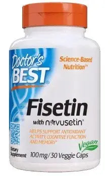 Fisetin (Фисетин) - антиоксидант, спомага за подобряването на паметта и мисловната дейност, капсули 100мг х 30, Doctor's Best - Feel You