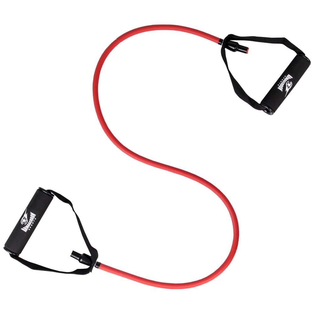 Fitness elastesch Workout mat Handle - 25 kg (rout) / Fitness Band mat Grëff - 25 kg
