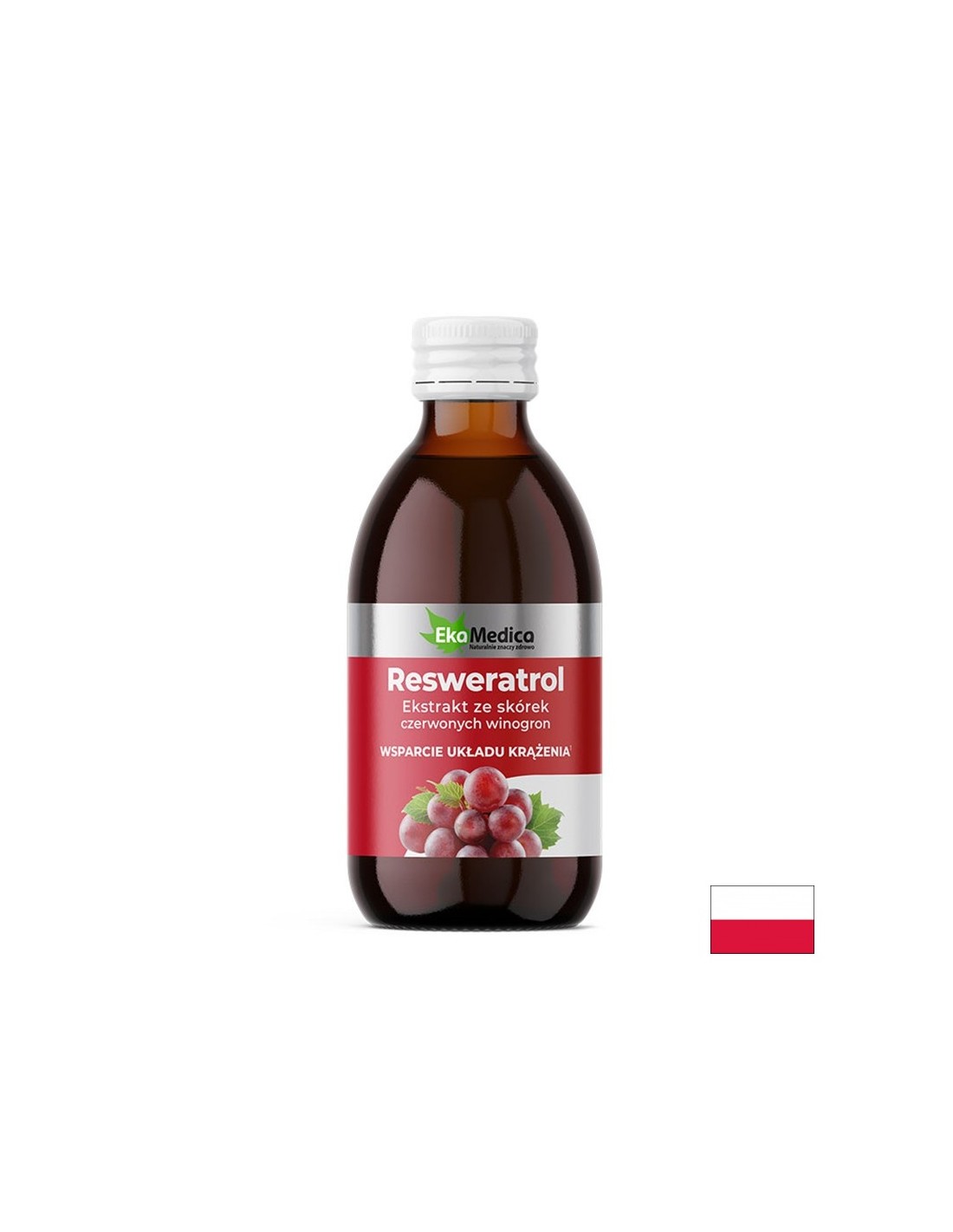 Red Drauwe Jus liwwert Reservolol - Cardiac Tonic an Antioxidant, 250 ml, 25 Dosen