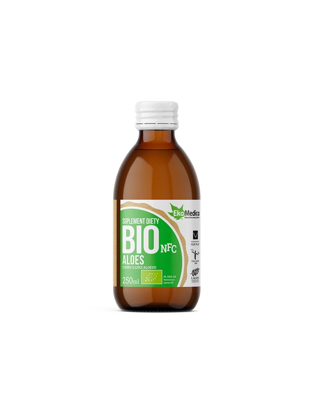 Organic aloe vera leaf juice - Good digestion and strong immunity, 250 ml, 5 doses
