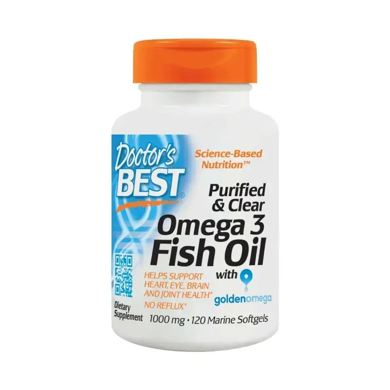 Najlepszy olej rybny Omega 3 1000 mg / oczyszczony i przezroczysty - 120 żelowych kapsułek
