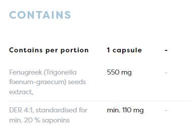 550 mg „Fenugreek“ - 60 kapsulių