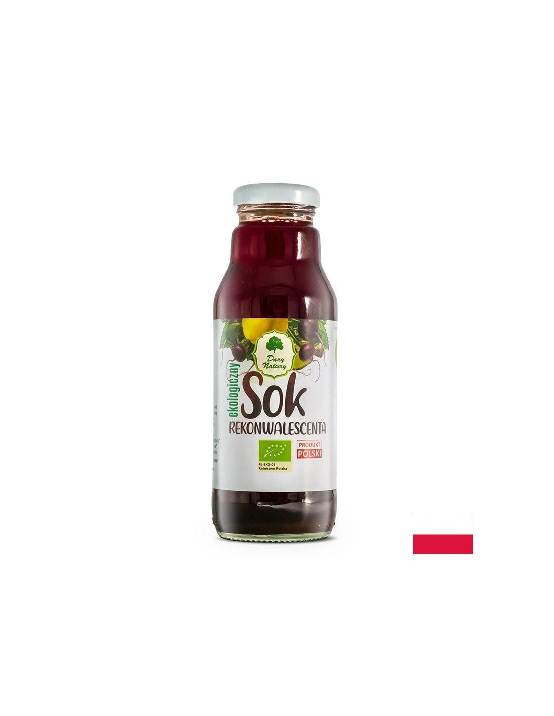Organic juice - vitamin cocktail - Beetroot, quince, nettle, parsley, ginger, honey, 270 ml Dary Natury