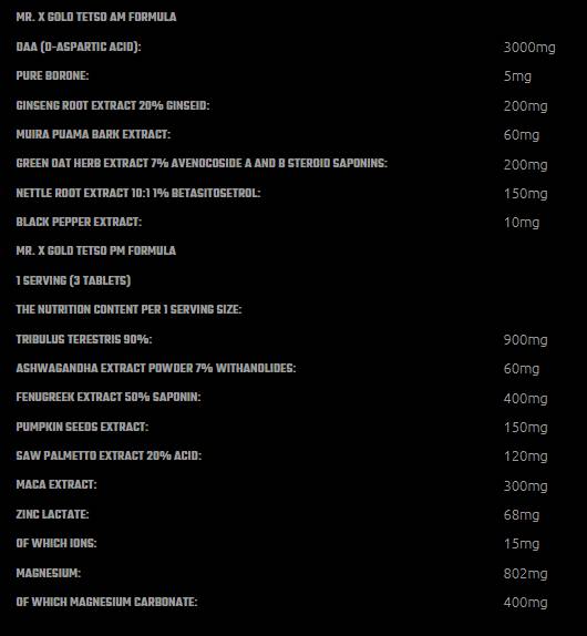 Dl. X Gold Testo AM/PM Formula