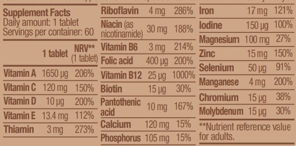 Vegan Multivitamin  60 Tabs - Feel You