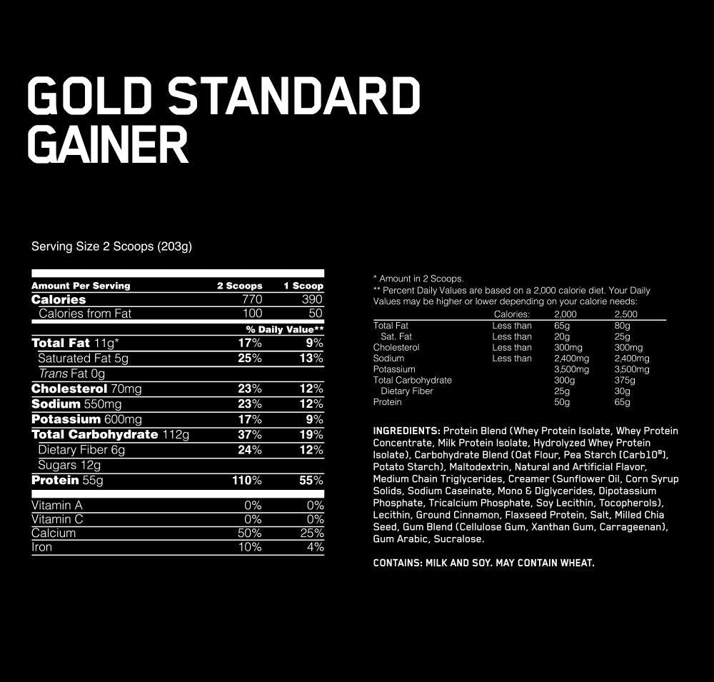 Gold Standard Gainer - 1.620 kg