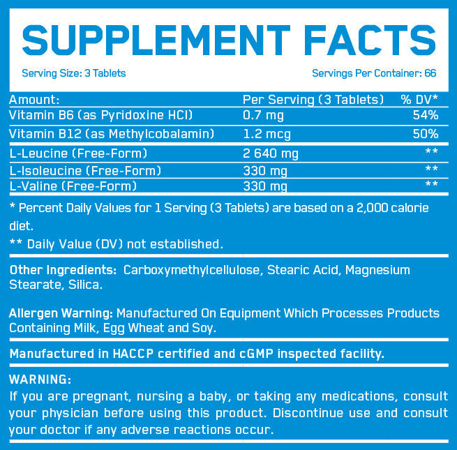 BCAA 8:1:1 1000mg / 200 Tabs. - Feel You