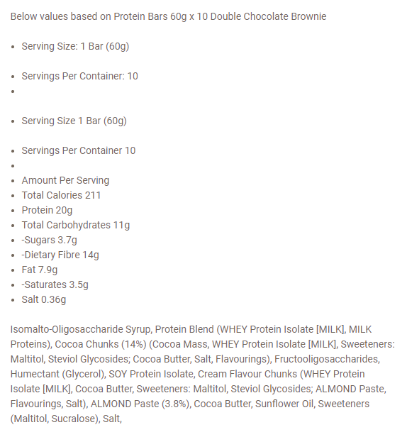 Optimum Protein Bars Box 10x60gr. - 0.600 kg