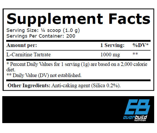 L-Carnitine Tartrate 1000 / 200 Serv. - 0.200 KG - Feel You