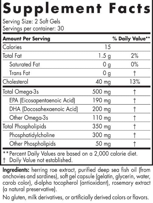 Omega -3 fosfolipidai - 60 gelio kapsulės