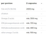 Ômega -3 1300 mg extras - 180 cápsulas de gel