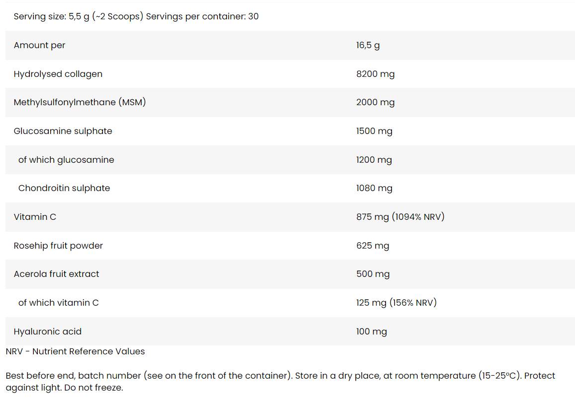 Flex Support | Hydrolyzed Collagen Peptides + Glucosamine, Chondroitin, MSM, Hyaluronic Acid - 495 грама - Feel You