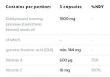 Primrozės aliejus 1800 mg | Su vitamino A&E - 120 gelio kapsulėmis