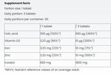 Inositol + Folicsäure fir Fraen - 90 Pëllen