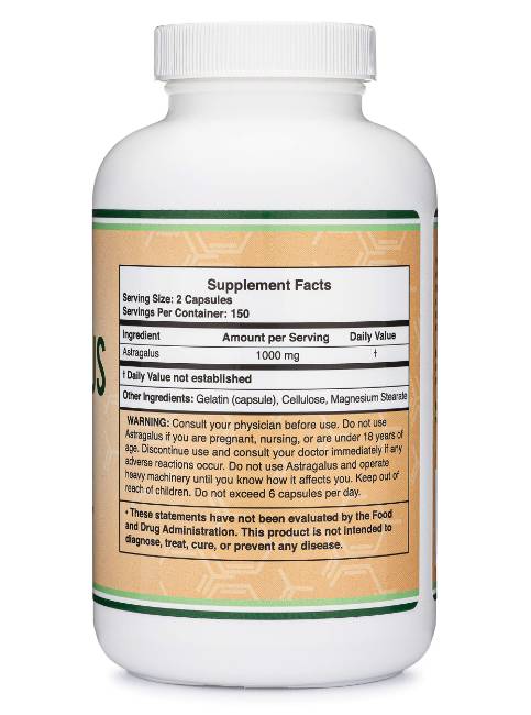 Astragalus 1000 mg - 300 capsules